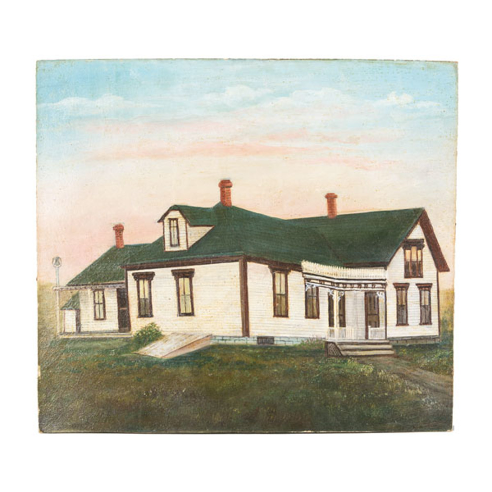 Painting of a House in Grand Rapids, by May Plumer | Cowan's Auction