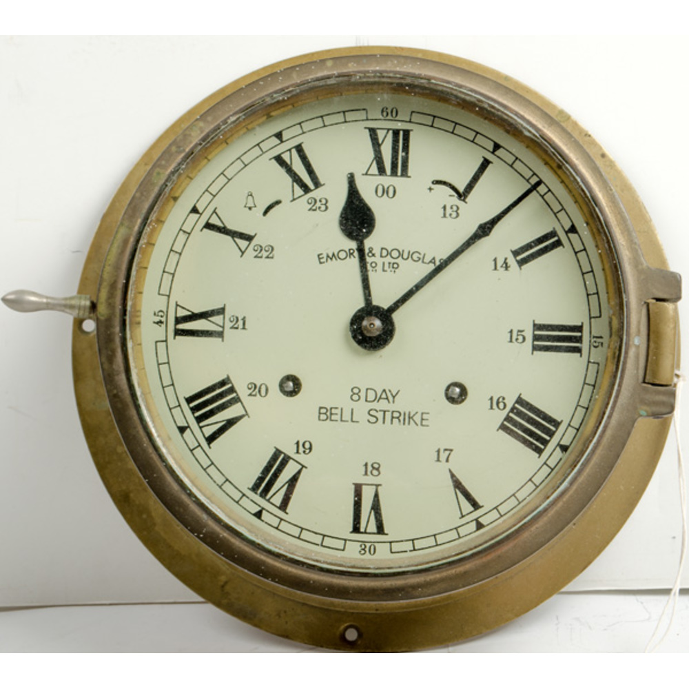 British Made Emory Douglas Ship S Clock Cowan S Auction House The Midwest S Most Trusted Auction House Antiques Fine Art Art Appraisals