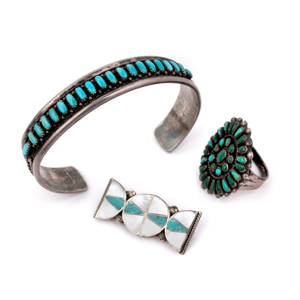 Zuni Needlepoint Turquoise Ring Zuni Needlepoint Turquoise Ring