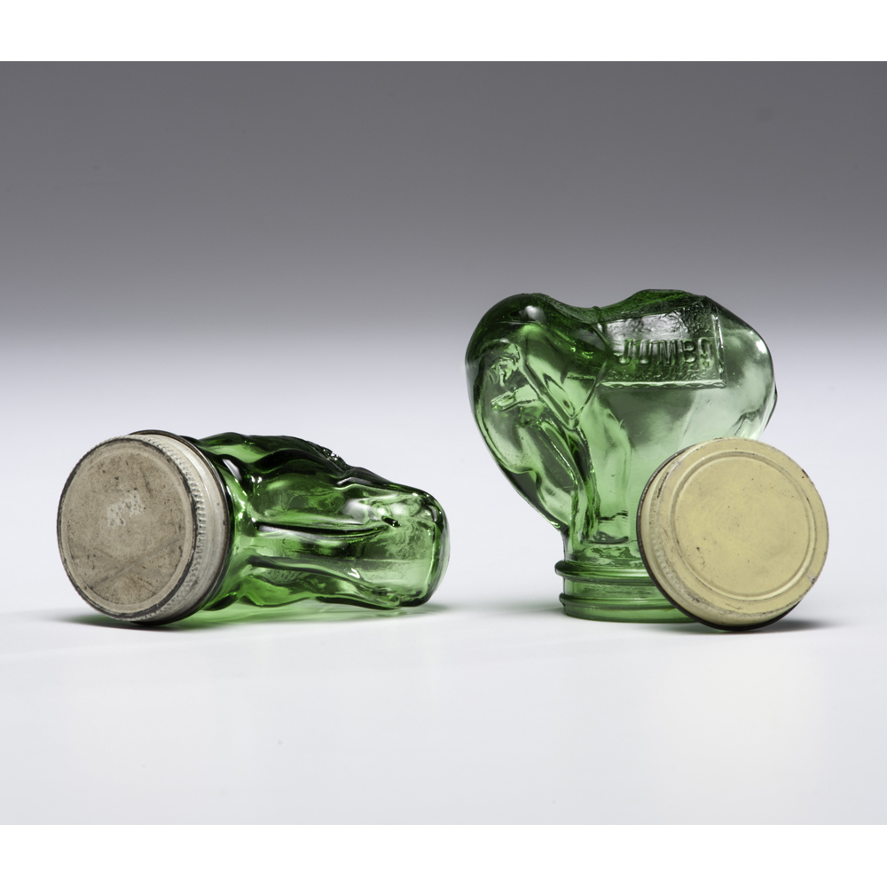 Green Jumbo Peanut Butter Elephant Jars, Lot of 2 Cowan's Auction House The Midwest's Most