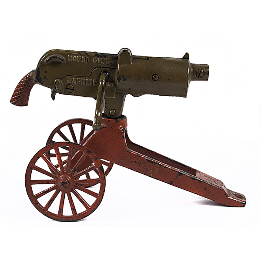 AntiAircraft Rapid Fire Machine Gun Cast Iron Toy Cowan's Auction