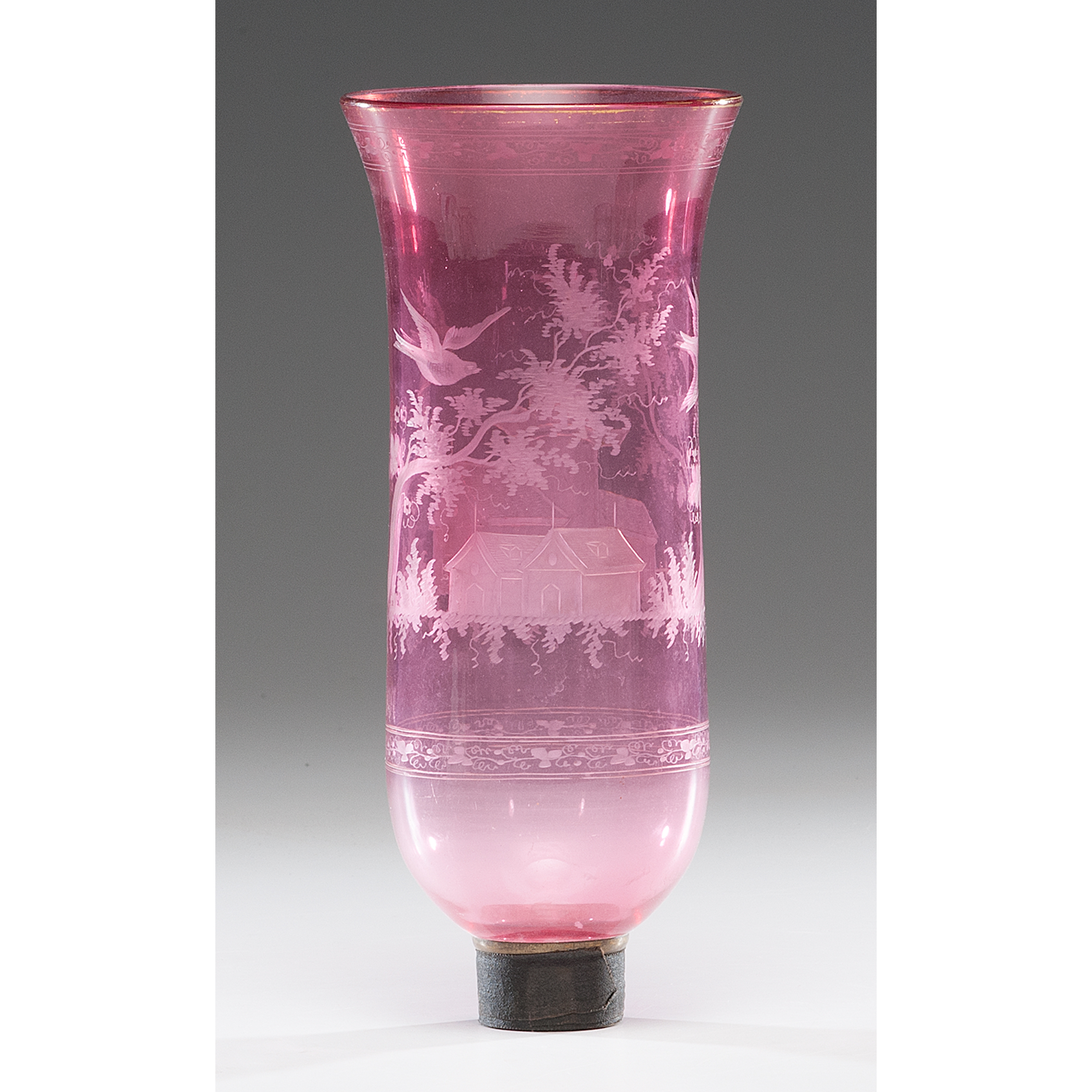 Etched Glass Hurricane Shades Cowan's Auction House The Midwest's