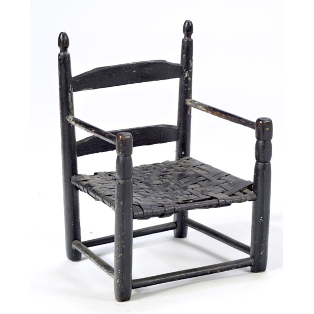 Early Child's LadderBack Chair in Old Paint, Cowan's Auction House