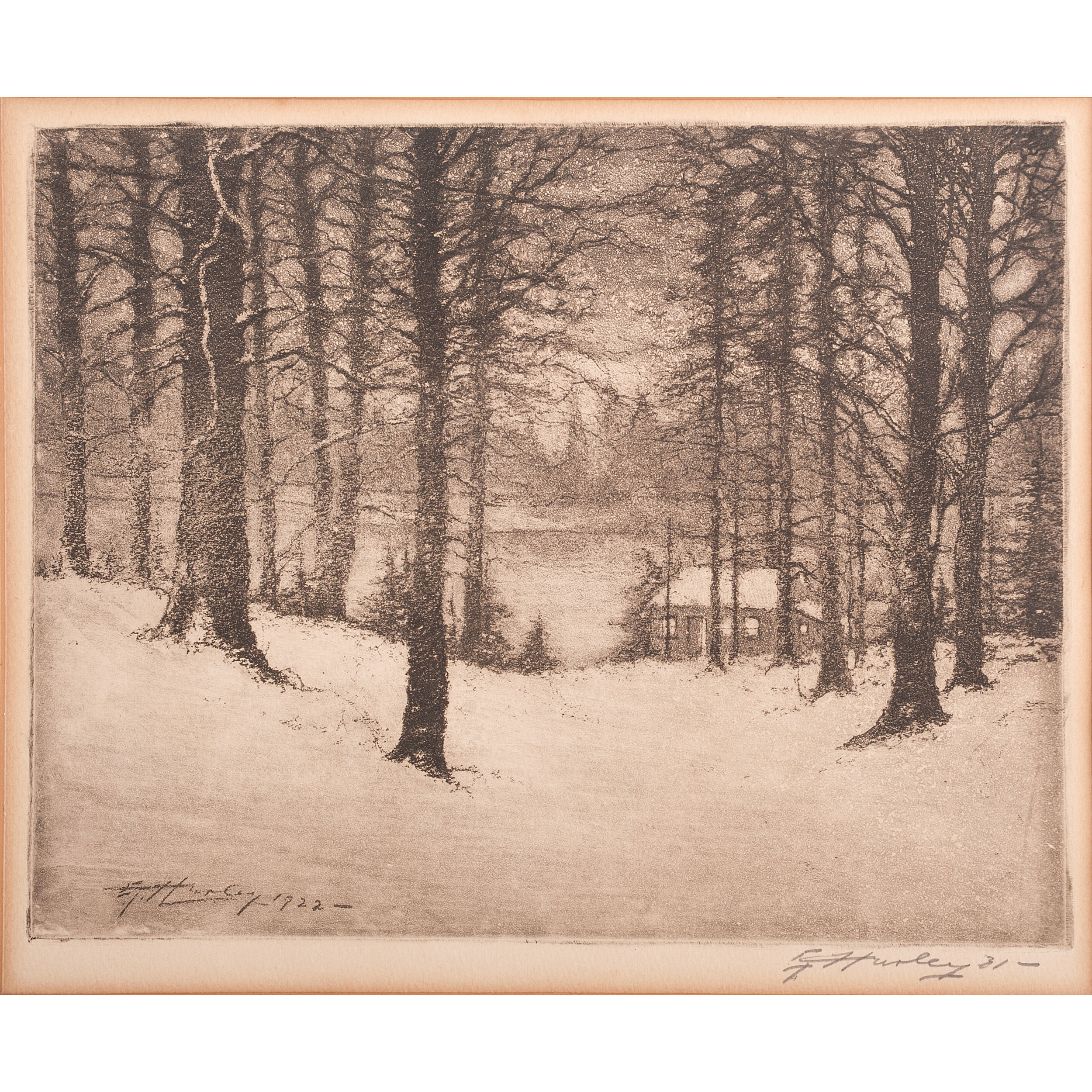 Edward Timothy Hurley Cincinnati 1869 1950 Two Etchings