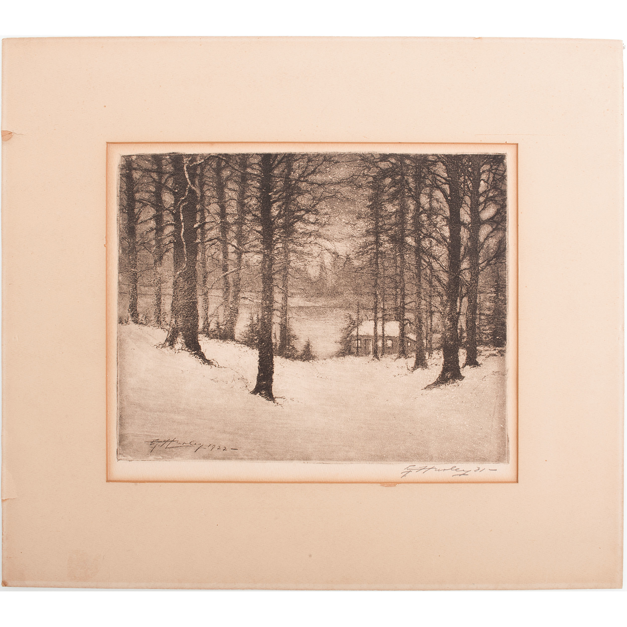 Edward Timothy Hurley Cincinnati 1869 1950 Two Etchings