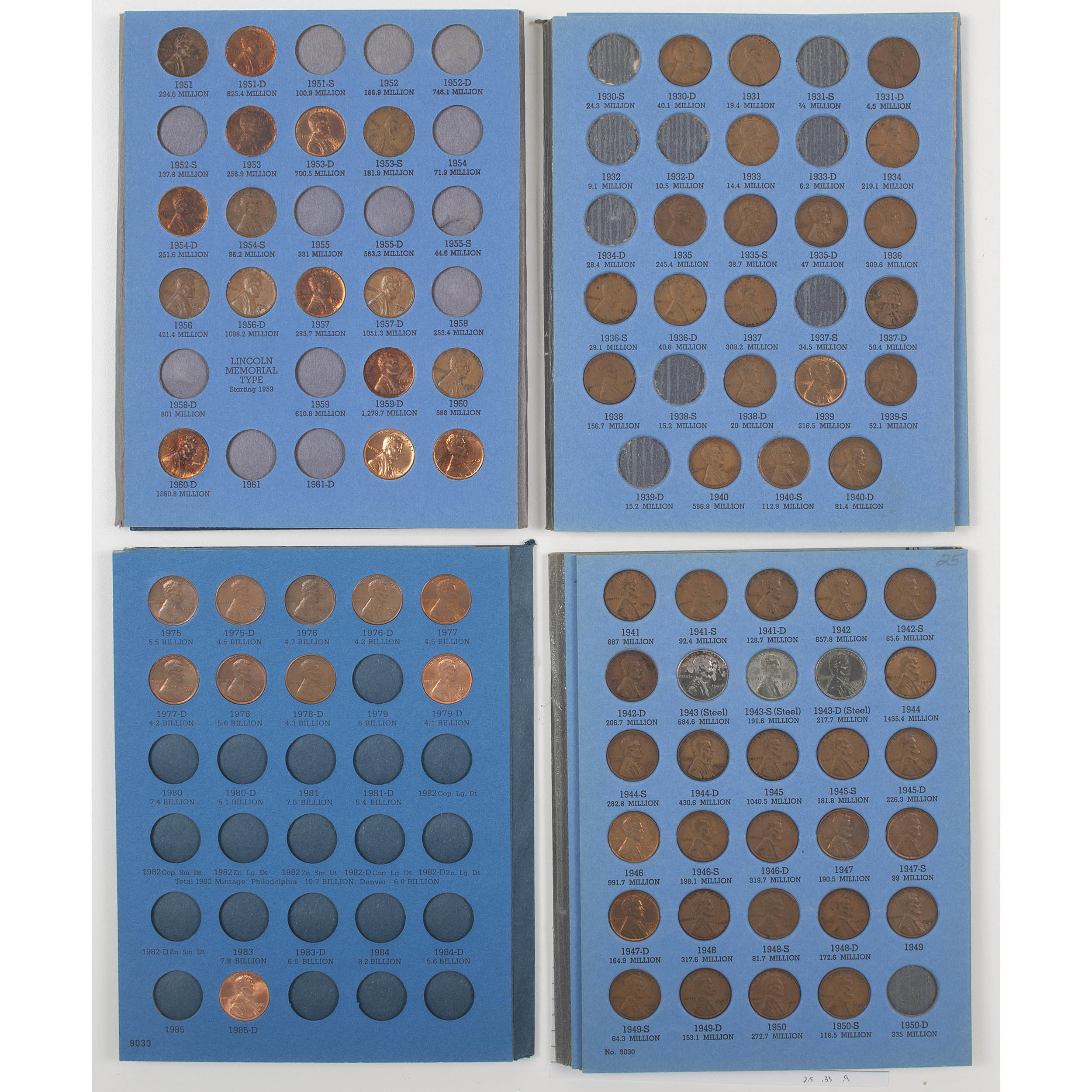 Collection of United States Partially Completed Coin Folders, PLUS
