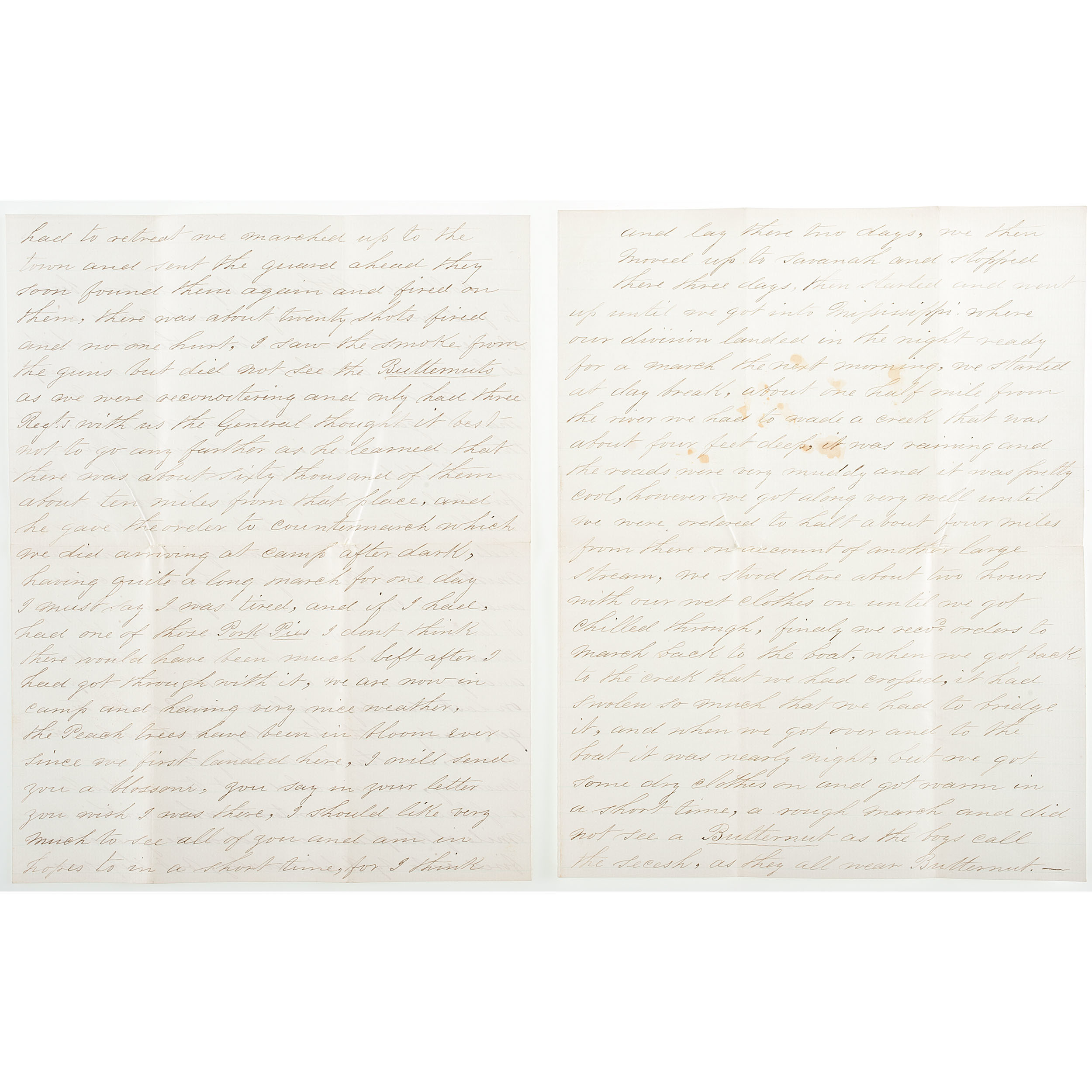Last Letter Home From Lieutenant Theodore W Hodges 55th Illinois Volunteer Infantry Kia Battle Of Shiloh Cowan S Auction House The Midwest S Most Trusted Auction House Antiques Fine Art Art Appraisals