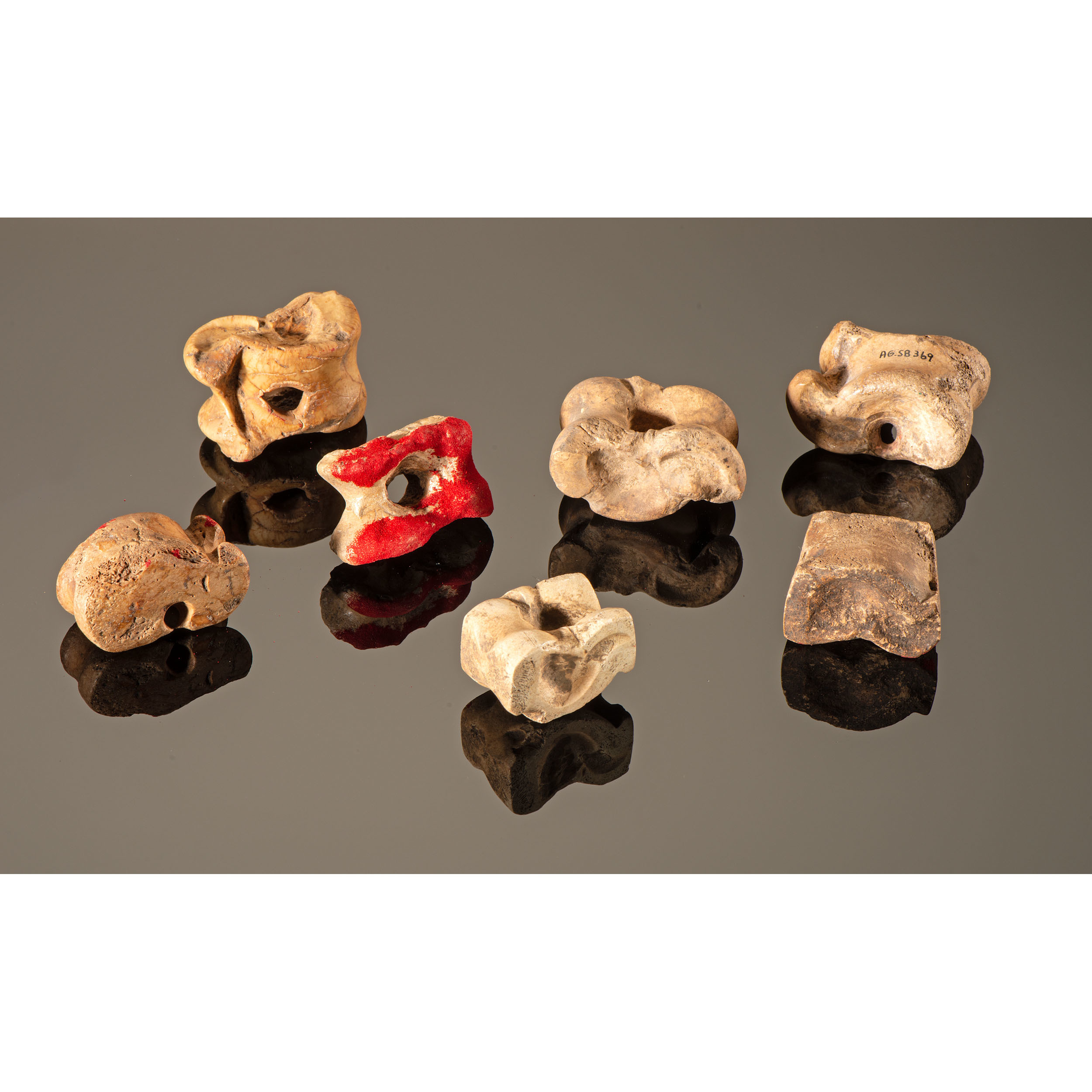 Seven Modified Deer Ankle Bones, Longest 1-5/8 in. | Cowan's Auction
