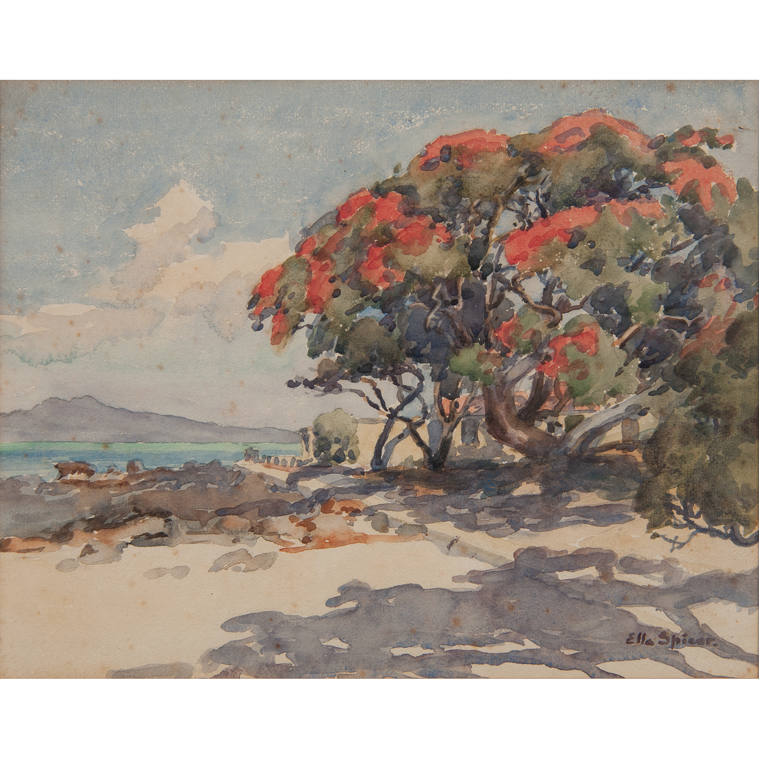 New Zealand 20th Century Landscape Watercolors, Lot of Five Barnebys