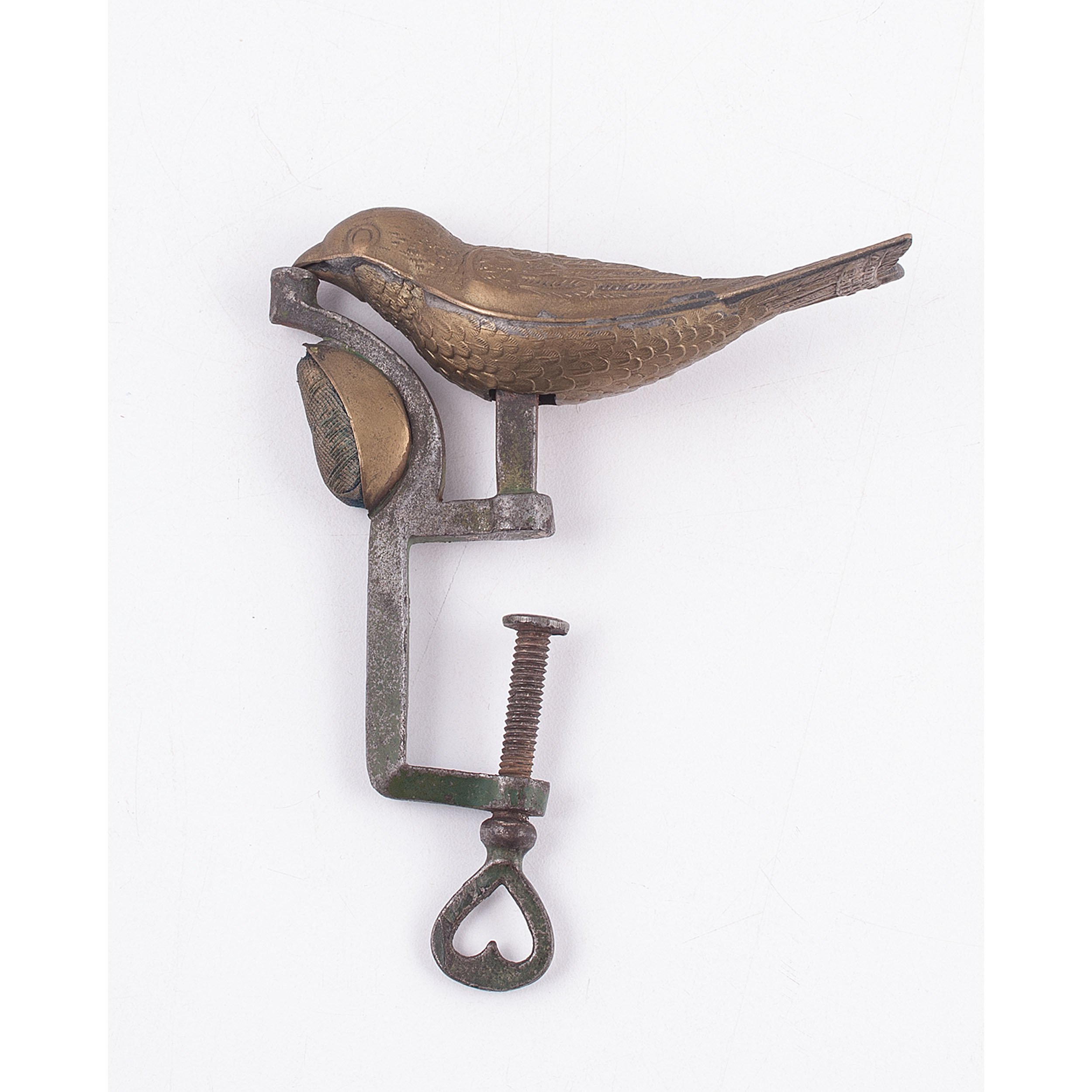 Brass Bird Sewing Clamp | Cowan's Auction House: The Midwest's Most