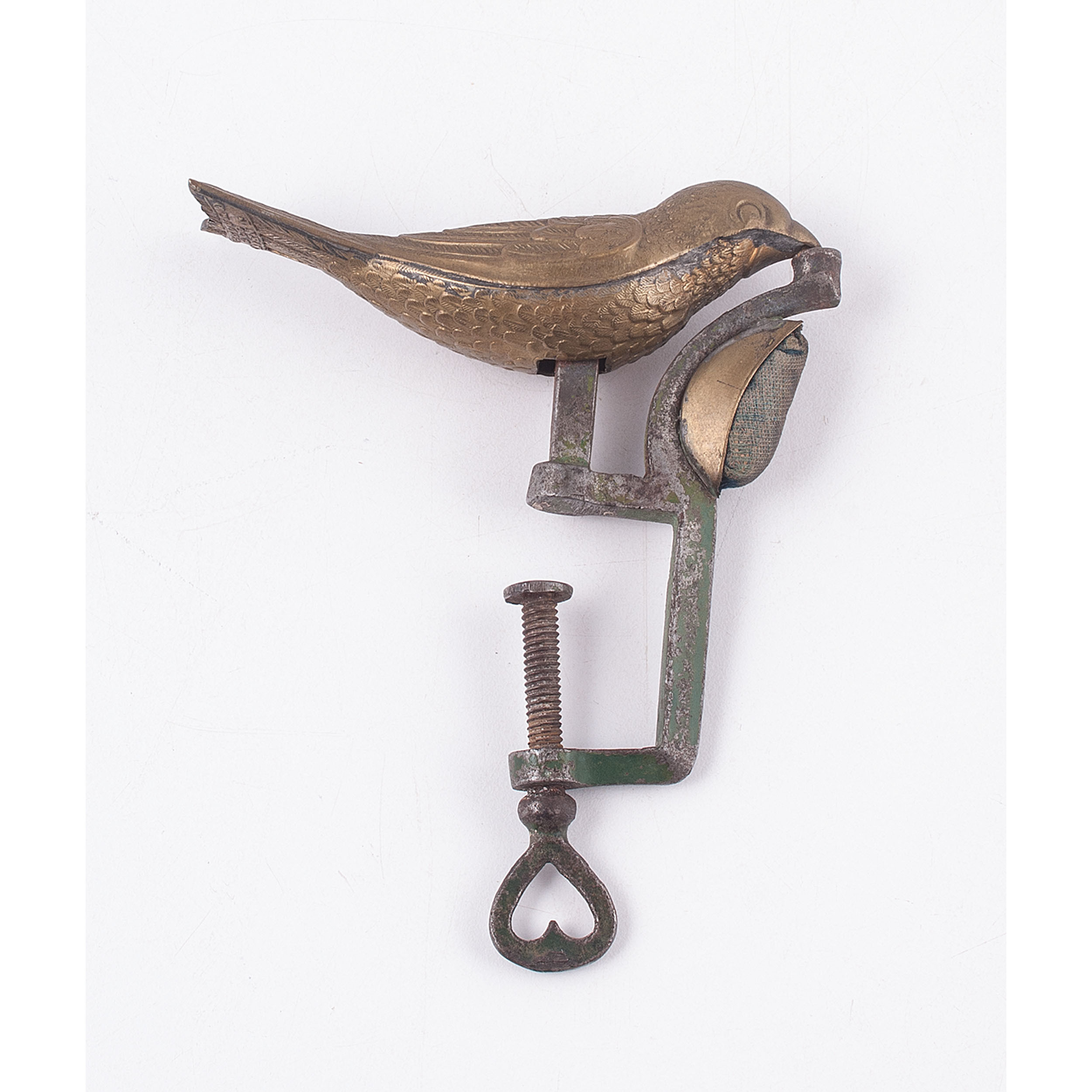 Brass Bird Sewing Clamp | Cowan's Auction House: The Midwest's Most