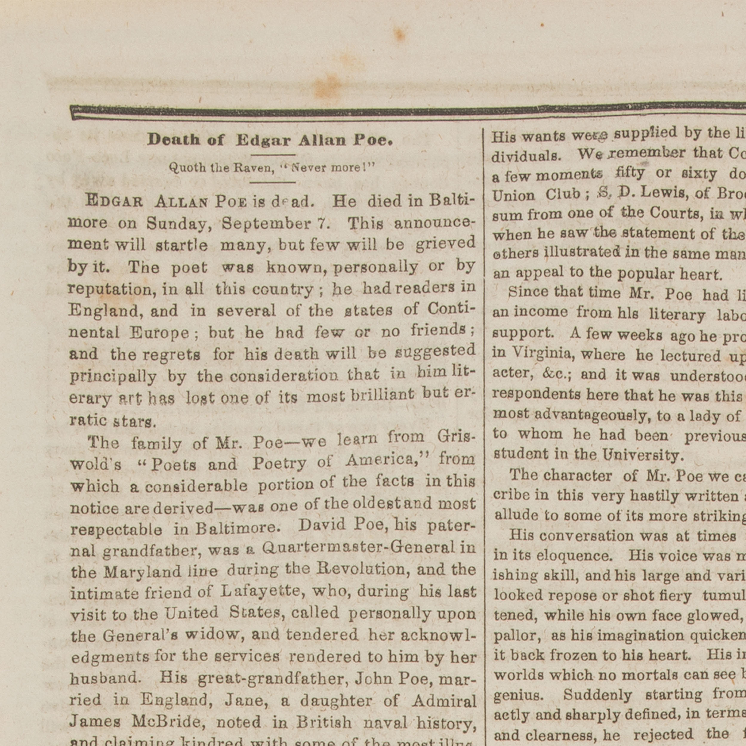 Edgar allan poe thesis
