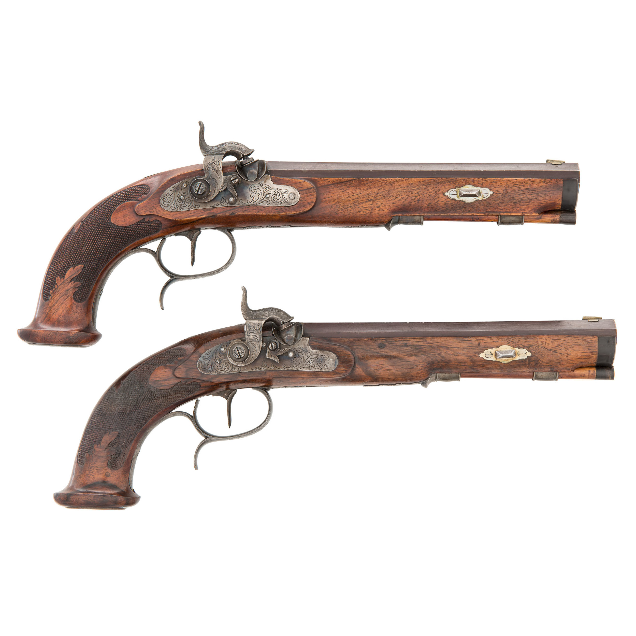 Pair of German Percussion Pistols by Jung & Son of Suhl Barnebys