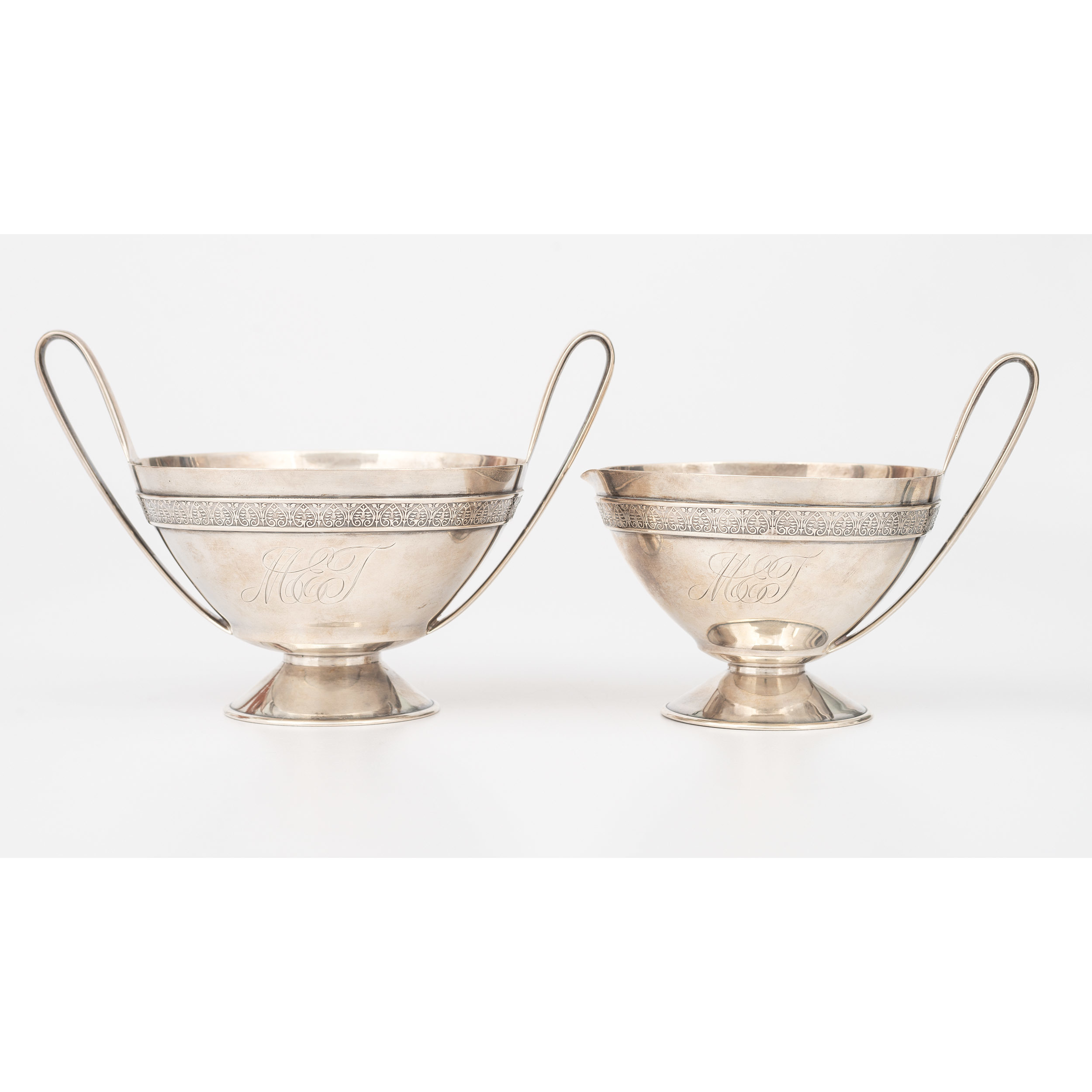 Gorham Sterling Creamer And Sugar Bowl Cowan s Auction House The 