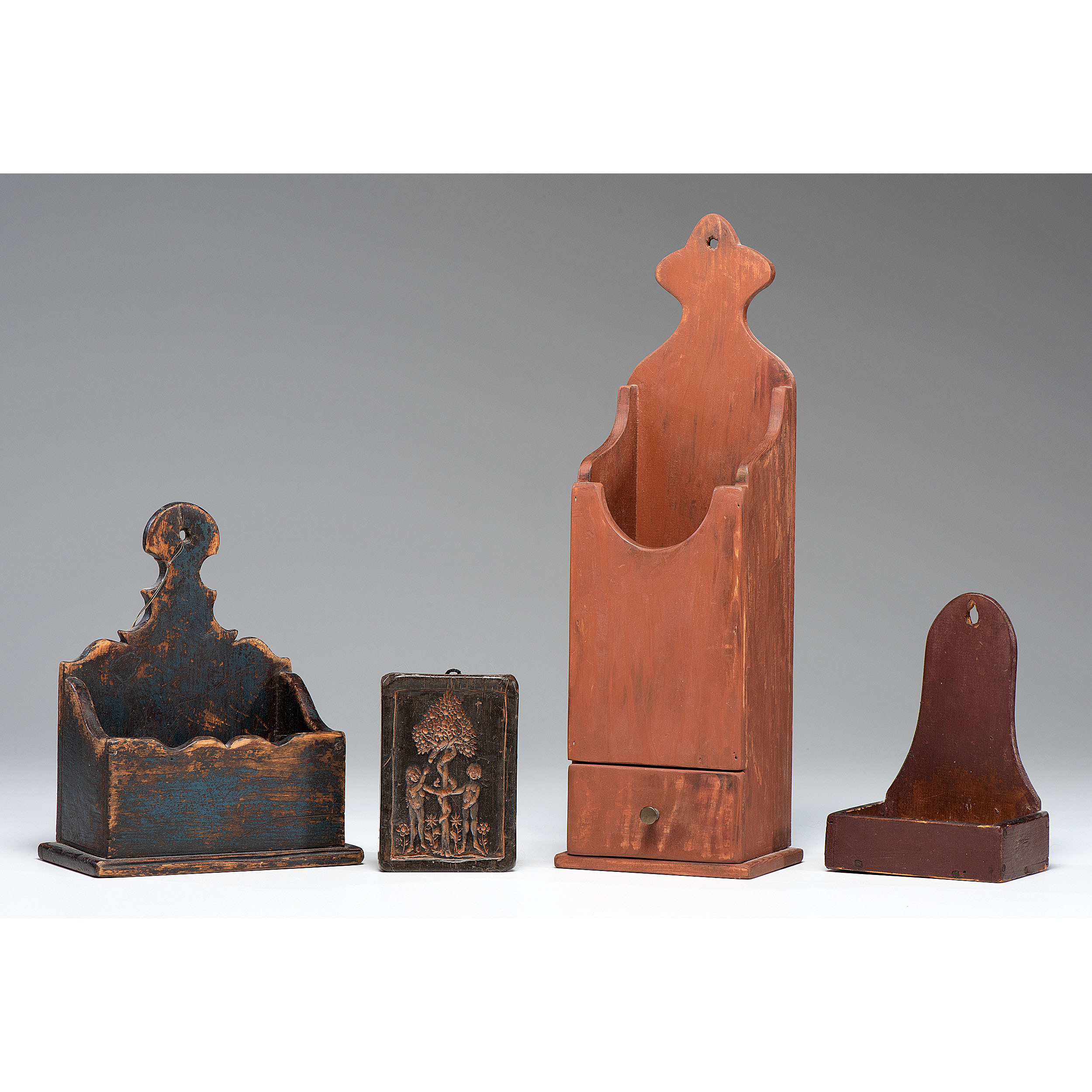 Three Painted Wooden Hanging Boxes Cowan's Auction House The Midwest's Most Trusted Auction