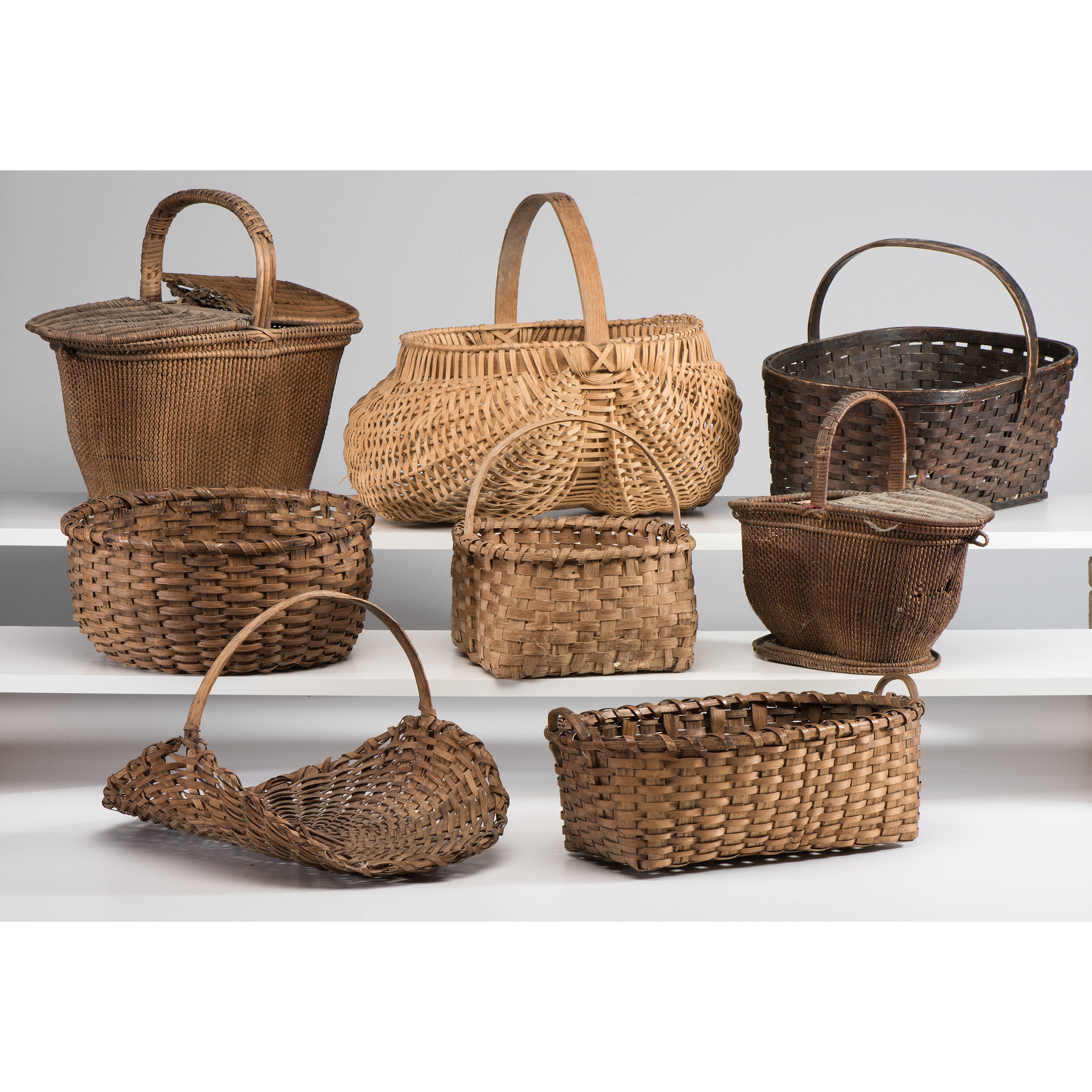 Eight Woven Baskets Cowan's Auction House The Midwest's Most Trusted