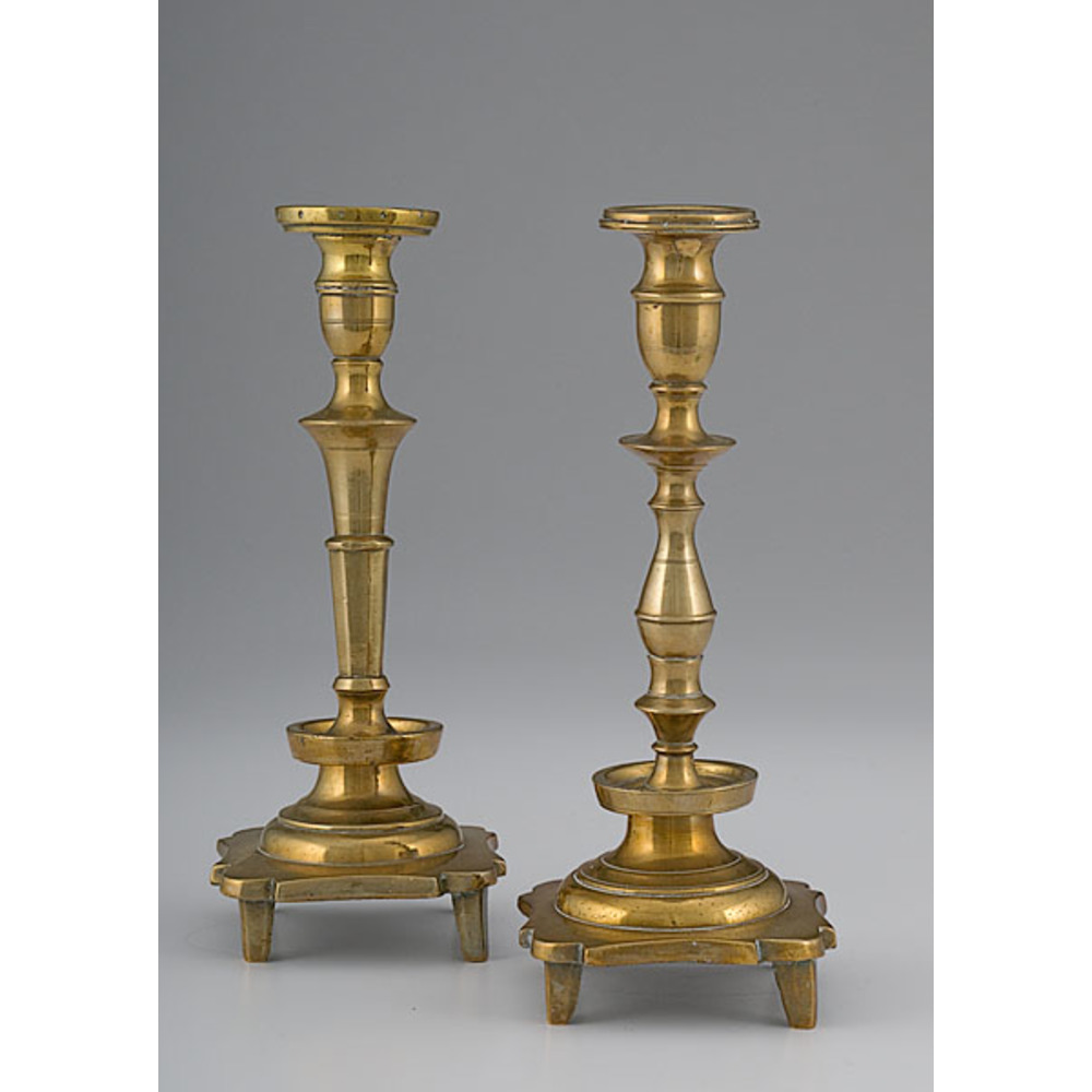 Two Spanish Brass Candle Holders, Cowan's Auction House The Midwest
