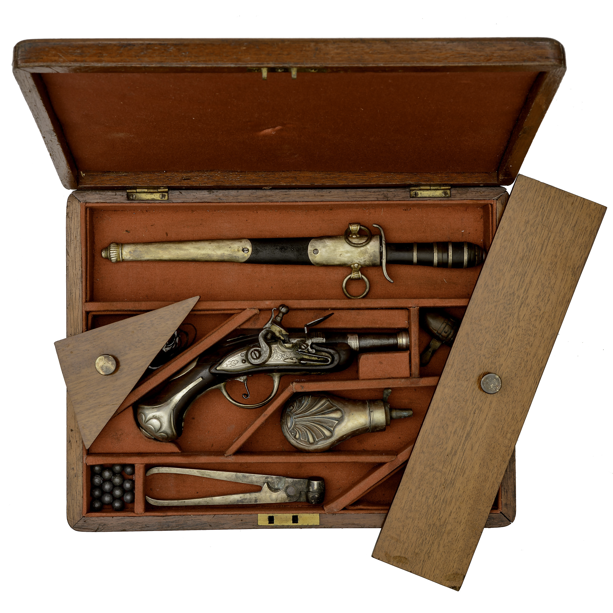 Contemporary Cased Flintlock Pistol Cowan's Auction House The