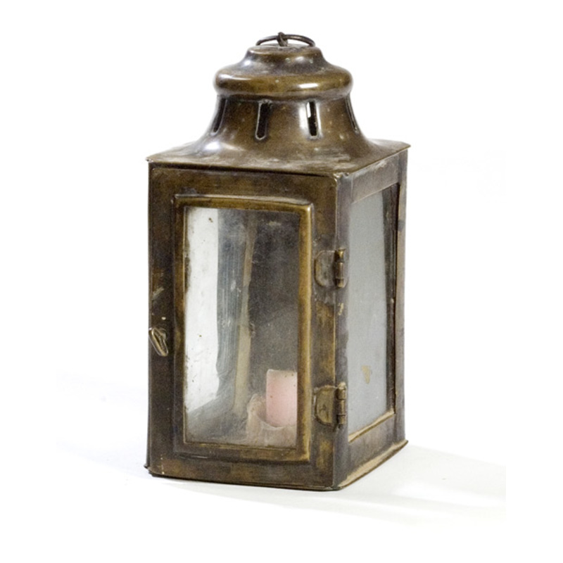 Early American Brass Candle Lantern, Cowan's Auction House The