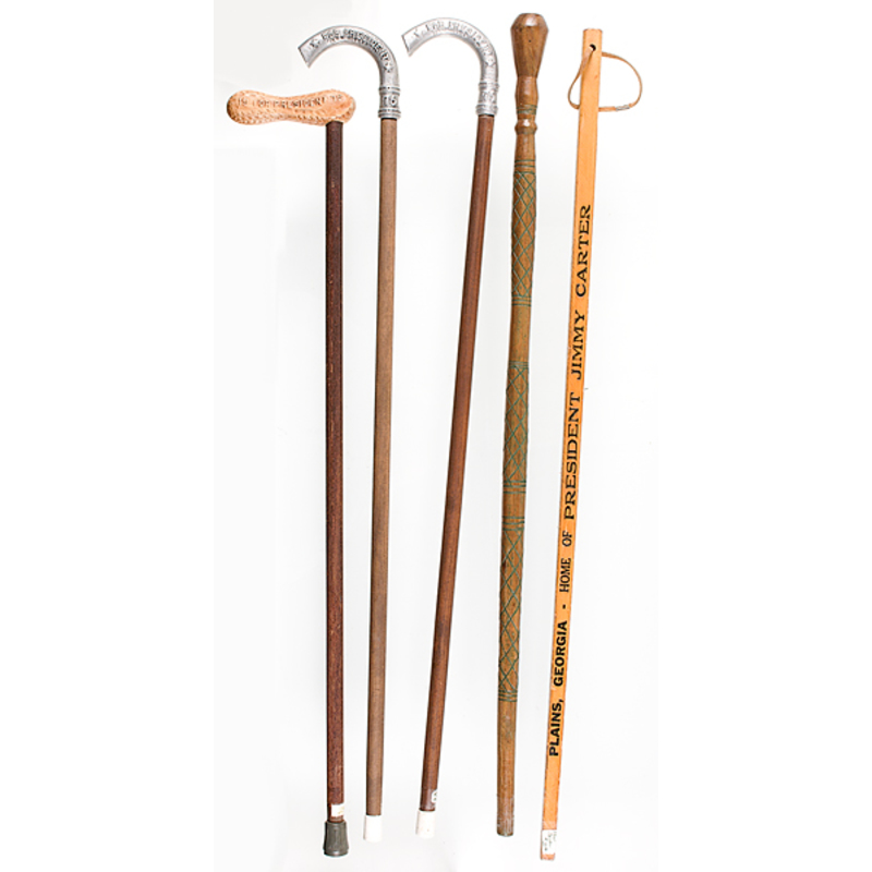 Gerald Ford & Jimmy Carter Political Campaign Canes auctions & price archive