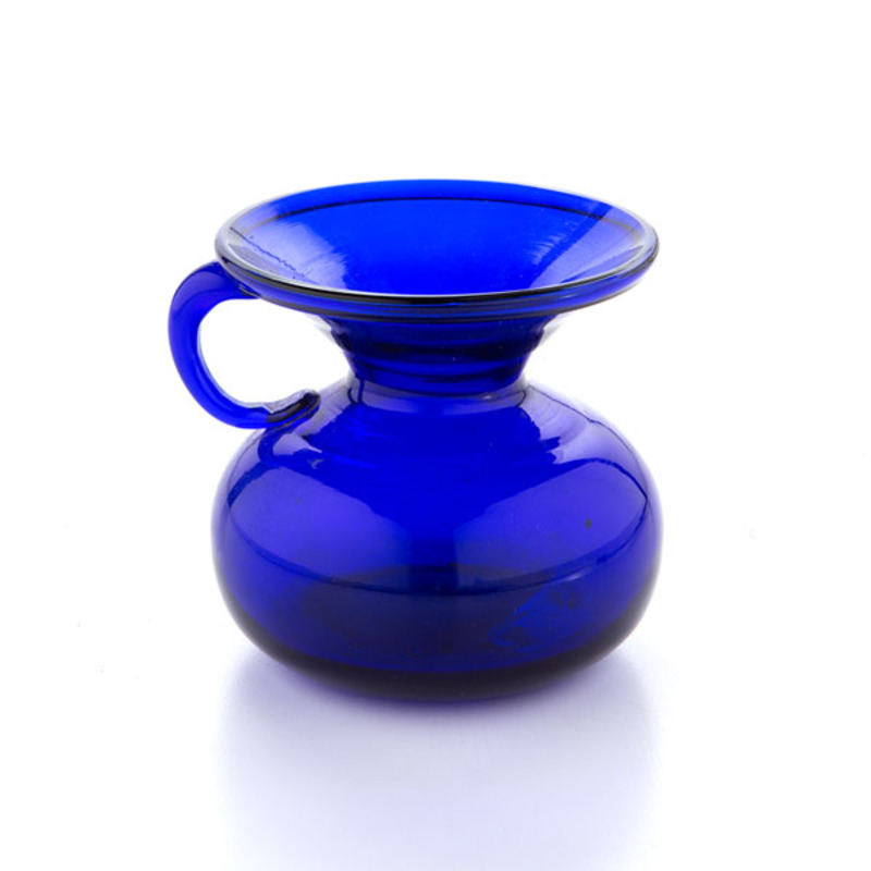 Cobalt Free-Blown Miniature Spittoon