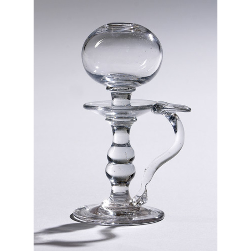 Outstanding Early FreeBlown Whale Oil Lamp, Cowan's Auction House