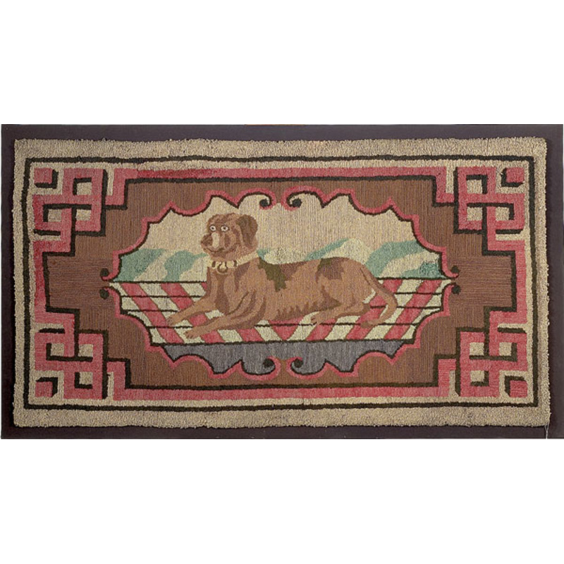 Large Hooked Rug with Dog, Cowan's Auction House The Midwest's Most