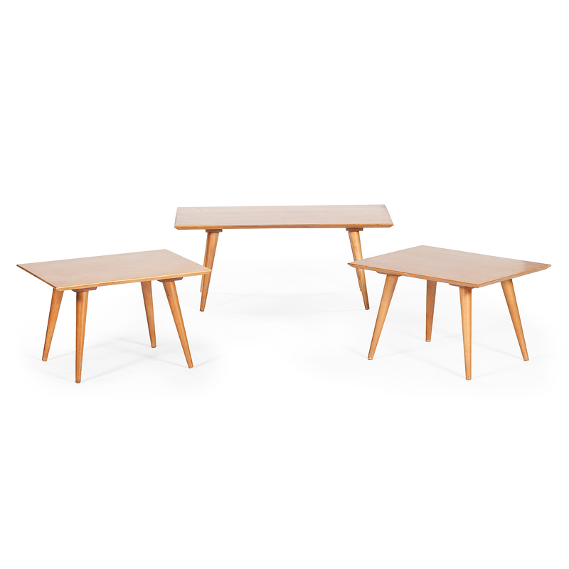 Mid-Century Modern Coffee Table and Pair of End Tables in Maple ... Mid-Century Modern Coffee Table and Pair of End Tables in Maple ...