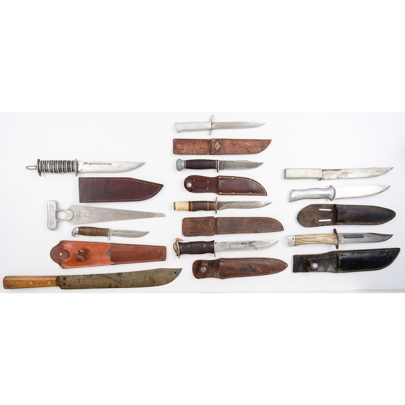 10 Fixed Blade Sheath Knives from the Estate of Art Gerber, Tell City