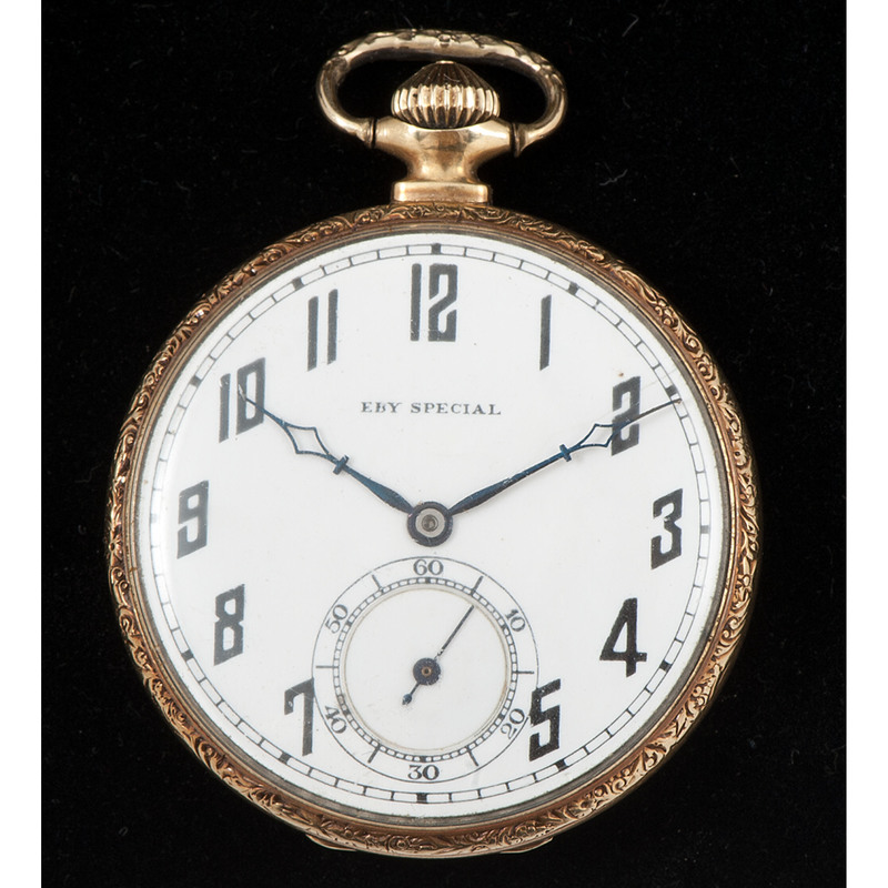 Eby Special Open Face 14k Gold Pocket Watch auctions & price archive