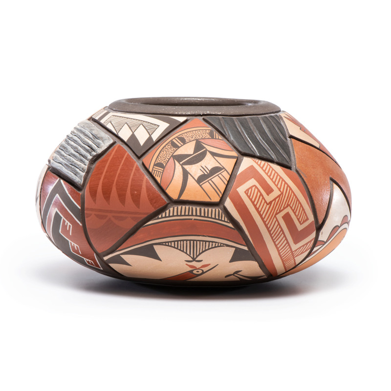 Daryl Candelario (San Felipe, 20th century) Pottery Seed Jar