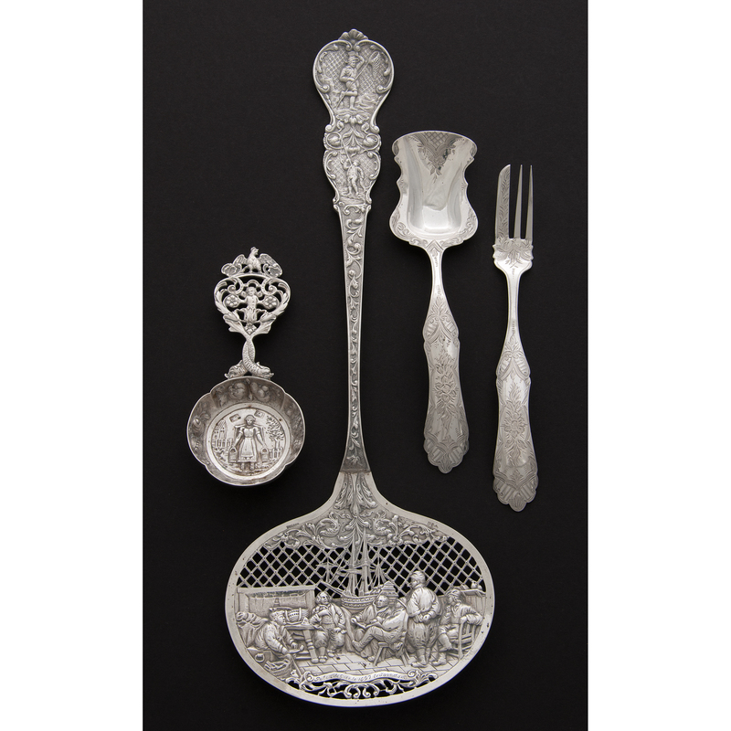 Dutch Repoussé Silver Flatware