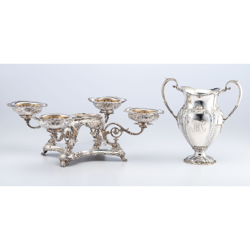 A Gorham Sterling Epergne with Vase