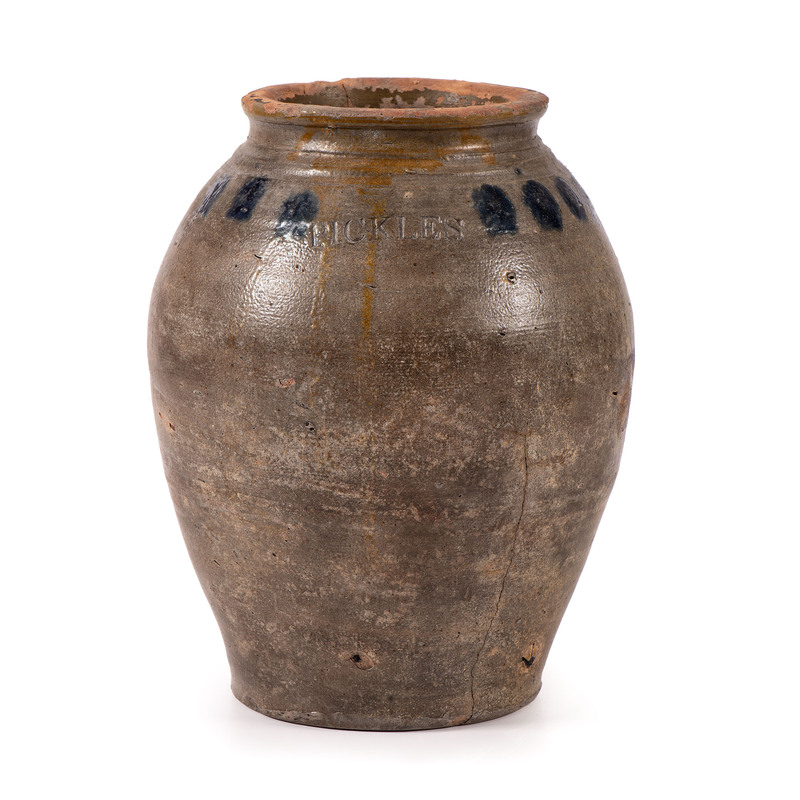 A Stoneware Pickles Jar Cowan s Auction House The Midwest s Most 
