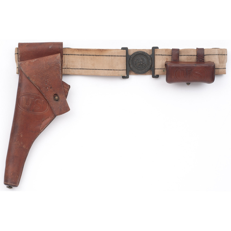 US Navy Pistol Belt with Holster and Cartridge Box 
