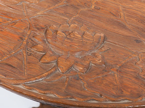 A Rare and Important John Scott Bradstreet  Jin-di-sugi "Lotus" Table