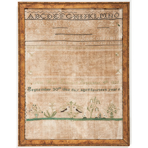 Alphabet Sampler, Dated 1829