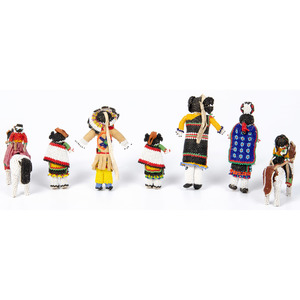 Zuni Beaded Dolls, Deaccessioned From the Hopewell Museum, Hopewell, NJ