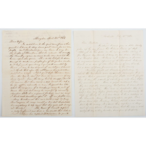 War Date CSA Letter Archive of Tennessee Senator Joseph Brown Heiskell