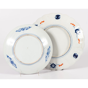Two Porcelain Chargers, Imari & Blue Willow