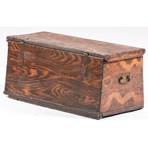 A Norwegian Grain Paint Decorated Blanket Chest 