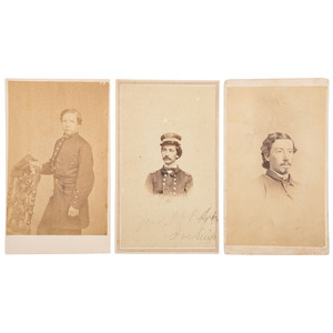 [CIVIL WAR]. A group of 3 CDVs of identified US Navy officers, incl. Joseph C. Lewis and Lucius B. Tuttle.