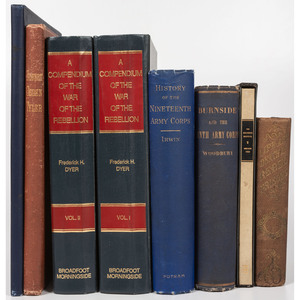 [CIVIL WAR - BOOKS]. A group of books related to Civil War prisons, Ambrose Burnside, and the 19th Corps, comprising