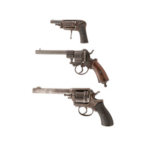 Lot of 3 Belgian Revolvers